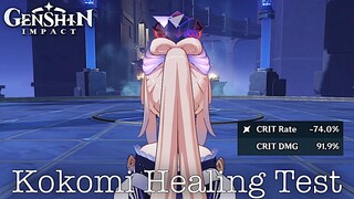 Kokomi Level 80 Healing Test with -79 Crit Rate | Genshin Impact