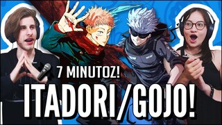 RAP DO ITADORI E SUKUNA, RAP DO GOJO (JUJUTSU NO KAISEN) E ESCANOR - 7 MINUTOZ (JOVENS REAGEM)