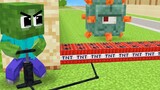 Monster School Baby Zombie and Friends War Zombie Herobrine - เรื่องเศร้า - Minecraft Animation