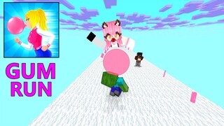 Monster School: GUM RUN 3D CHALLENGE - Minecraft Animation