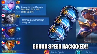 BRUNO SPEED HACKKKED!! | BRUNO BEST BUILD AND EMBLEM