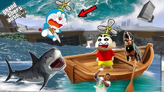 GTA 5 | DORAEMON saved SHINCHAN Survive & Fight SHARK IN GTA 5