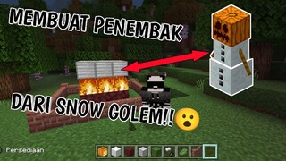 MEMBUAT PENEMBAK DI MINECRAFT MENGGUNAKAN SNOW GOLEM!!😮