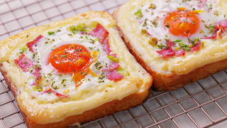 Bacon Egg Toast ทำง่าย Bacon Egg Toast