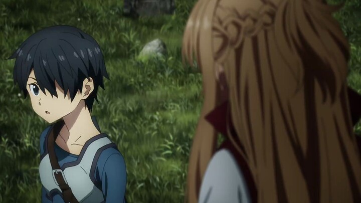 Kirito nhút nhát gặp Asuna lần đầu tiên và thậm chí không thể đặt thanh kiếm của mình đúng cách