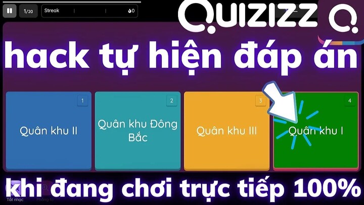 cách hack quizizz trên máy tính, ( hack tự động hiện đáp án, hack kick người chơi, hack end game )