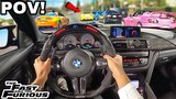 You Drive A Straight Piped BMW M4 F82 To FAST & FURIOUS CAR MEET [LOUD EXHAUST POV]