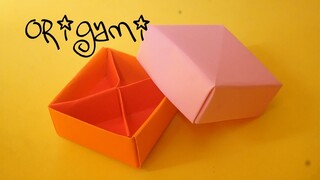 Cách làm hộp quà bằng giấy cực dễ - Cách Gấp Hộp Quà đơn giản Gấp giấy Origami -hộp bằng giấy a4