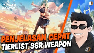 SSR WEAPON TIER LIST PVE/PVP TAPI CEPAT - Tower Of Fantasy | UBTUTOR