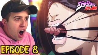 SHE IS CRAZY AF!! JoJo's Bizarre Adventure Episode 8 REACTION + REVIEW (Diamond is Unbreakable)