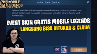 2 EVENT SKIN GRATIS MOBILE LEGENDS - BISA LANGSUNG TUKAR & CLAIM + REVIEW SKIN KOF KARINA REVAMP