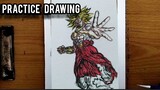 How I Draw ( Broly ) Dragon ball Character Drawing