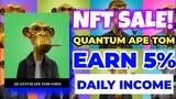 QUANTUM APE CLUB: HARVEST REVIEW | EARN 5% DAILY INCOME | NFT SALE!