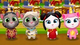 Talking Tom Gold Run - General, Mummy Tom and Unicorn, Lucky Angela