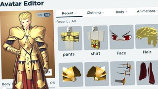 How to make Gilgamesh Avatar in Roblox | Fate/Stay Night Cosplay | Anime Fighting Simulator
