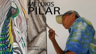 MELUKIS PILAR MOTIF DEKORATIF - BALURAN NATIONAL PARK