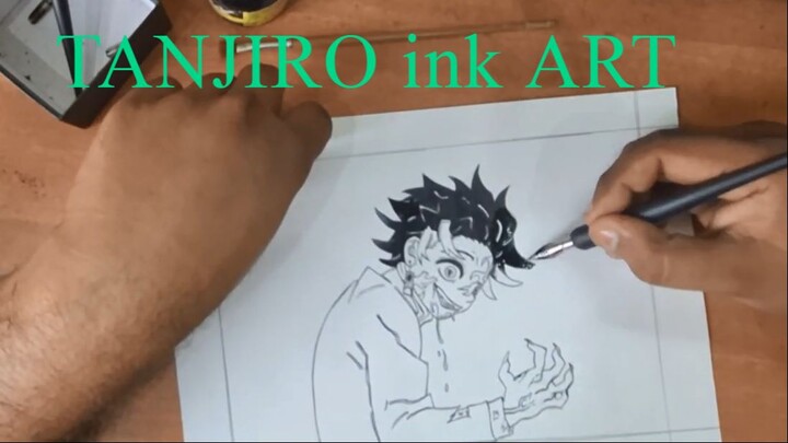 How to draw Tanjiro Kamado __ Anime drawing step by step __ Drawing tutorial for