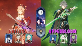 C0 Yoimiya National & C1 Alhaitham Hyperbloom  | 4.1 Spiral Abyss Floor 12 | Genshin Impact