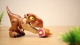 【Stop Motion Animation】Tyrannosaurus Rex and Dinosaur Skeleton Plastic Model
