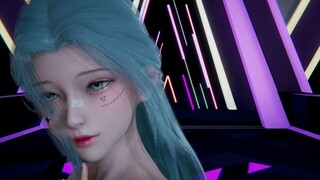 [MMD] สาวสวยผมฟ้าสุดน่ารักโชว์สเต็ปเพลงเกาหลี