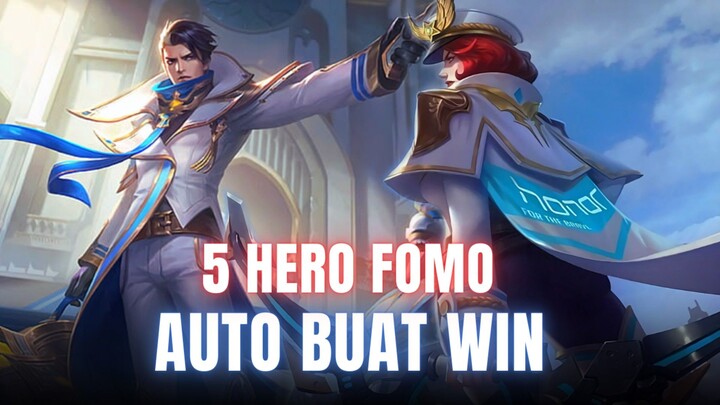 5 HERO FOMO INI PALING SERING DI RANK ‼️PASTI WIN STREAK PUS RANK PAKAI NI HERO - Mobile Legends