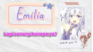 cobain gambar emilia yang lagi seneng hehe