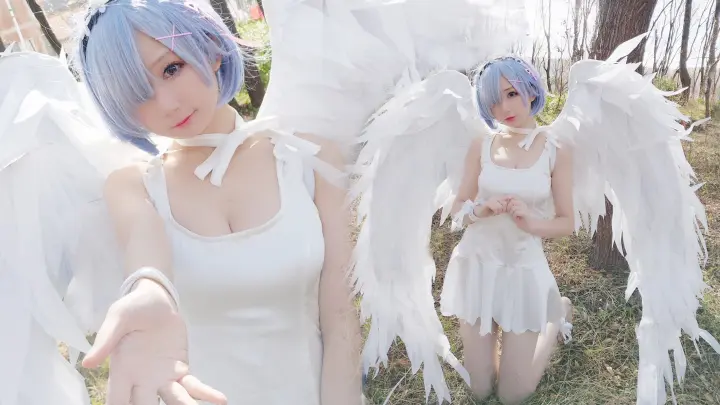 [Mushrooms] Rem cos❤ turns into an angel to protect you (selling cute)