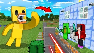 YELLOW RAINBOW FRIEND Mikey vs Security House - Minecraft gameplay by Mikey and JJ (Maizen Parody)