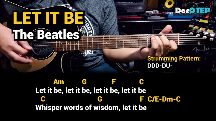 Let It Be - The Beatles (1970) Easy Guitar Chords Tutorial with Lyrics) Part 4 SHORTS REELS