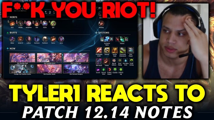 Tyler1 reacts to 12.14 LoL Patch Notes - DRAGON UPDATE
