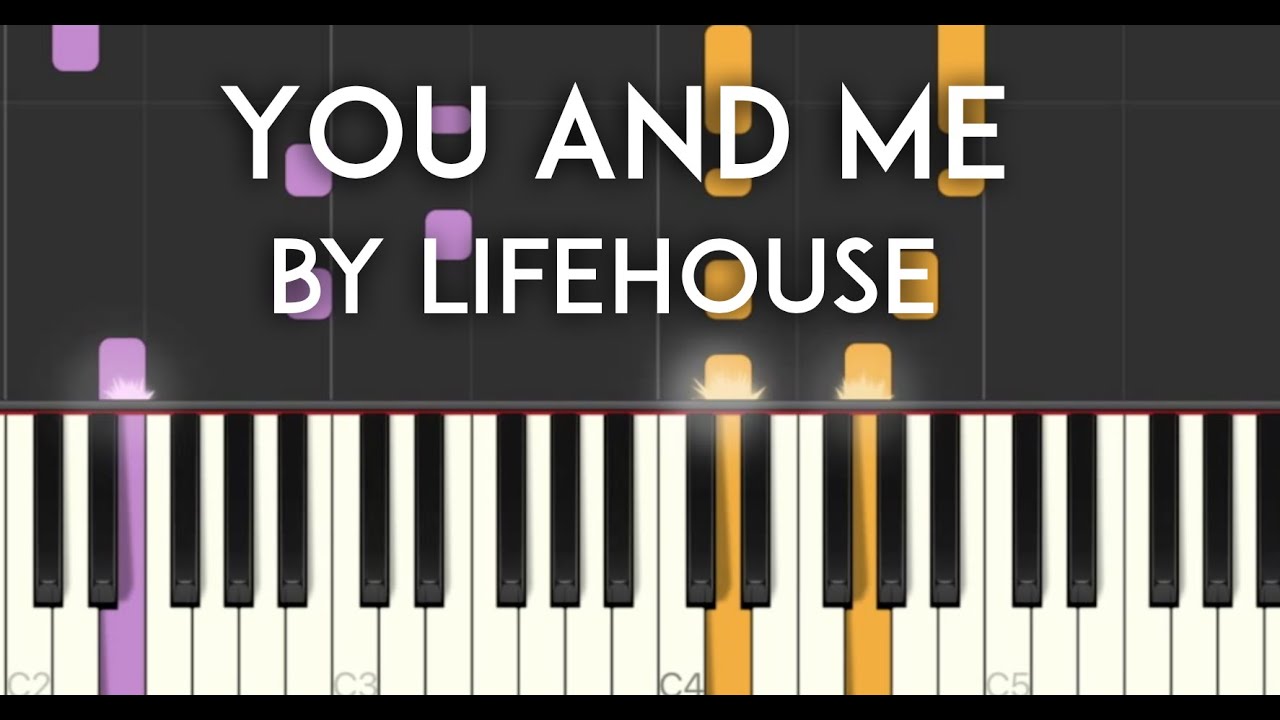 You And Me By Lifehouse Synthesia Piano Tutorial With Free Sheet Music Bilibili