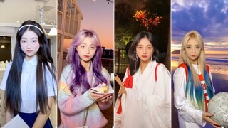 Lộ Di cô gái có mái tóc hai màu cực hot trên tiktok Trung quốc