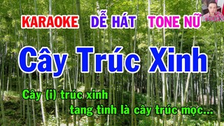 Karaoke  Cây Trúc Xinh   Tone Nữ  Nhạc Sống  gia huy karaoke