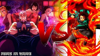 Tanjiro Kamado vs Uzui Tengen Full fight | JemzInGame | Battle of Hashira | Demon Slayer