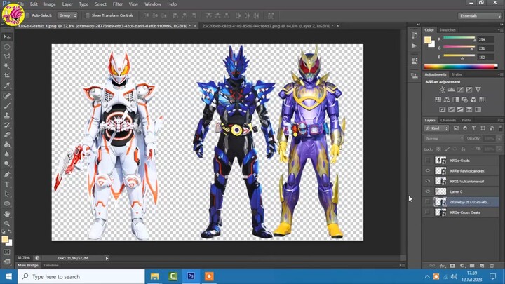 Kamen Rider Cross Geats Concept FanArt (edit process)