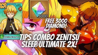 TIPS BUILD ZENITSU SLEEP B 11 ULTIMATE 2 X DAN FREE 3000 DIAMOND !! - DS: BLADE OF HASHIRA