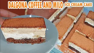 3 INGREDIENTS DALGONA COFFEE AND MILO CAKE | HOW TO MAKE COFFEE ICE CREAM CAKE NEGOSYO W COMPUTATION