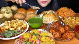 Ăn PANIPURI, JHALMURI, SEVPURI, MISAL PAV, KACHORI, CHINESE BHEL món ăn Ấn Độ#amthuc #monngon