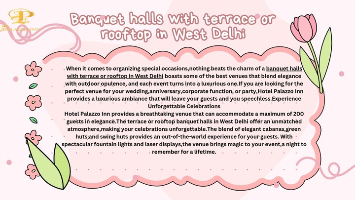 Banquet halls with terrace or rooftop in West Delhi