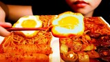 SPICY SPAGHETTI & FRIED EGG | SPICY MUSHROOM | EATING SHOW