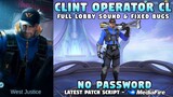 New Clint Starlight Skin Script No Password | Clint Operator CL Skin Script | Mobile Legends