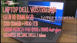 REVIEW LAPTOP DELL VOSTRO 3401 INTEL CORE I3 GEN 10 RAM 4GB SSD 256GB + HDD 1TB LAYAR FHD #REVIEW