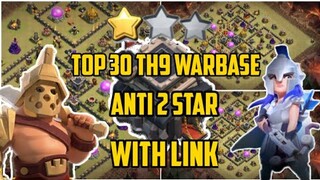 TOP 30 BEST TH9 WAR BASE WITH LINKS 2020 | TH9 ANTI 2 STARS TH9 WAR BASE | BEST TH9 WAR BASE  (COC)