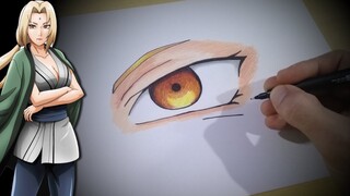 COMO DESENHAR o OLHO da #TSUNADE passo a passo