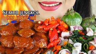 LEGIT NAGIHNYA  SEMUR JENGKOL PEDAS, OSENG KANGKUNG CUMI PEDAS | EATING SOUNDS