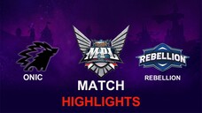 Onic vs Rebellion Zion HIGHLIGHTS MPL ID S11 | RBL vs ONIC