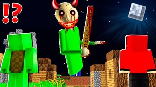 Creepy Baldi Teacher BECAME TITAN vs JJ and MIKEY at 3:00am ? - in Minecraft Maizen