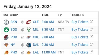 NBA Picks l January 12, 2024 l Philippine Time | Pinoy Silent Picks