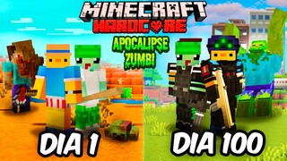 Sobrevivi 100 DIAS em um APOCALIPSE ZUMBI no minecraft hardcore