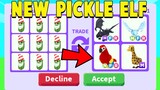 Trading 9 *NEW* PICKLE ELFS in Adopt Me!